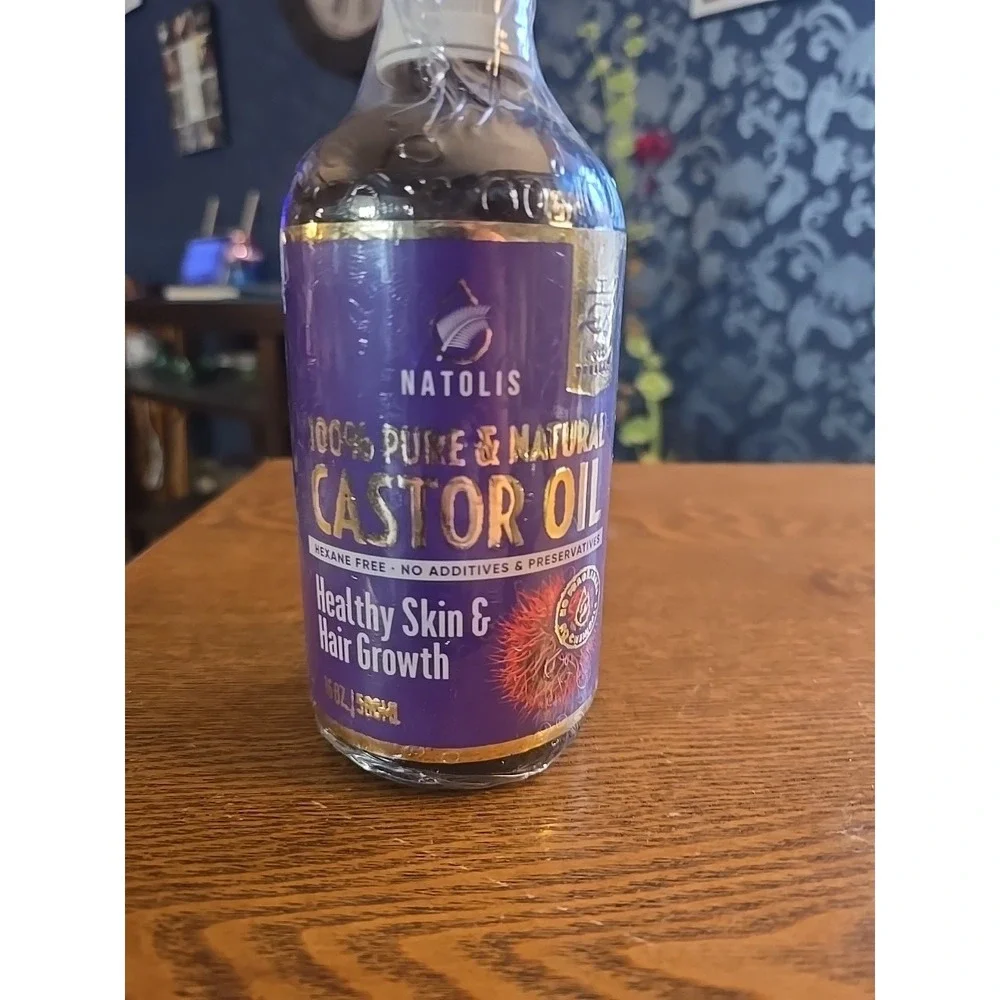 CASTOR OIL NATIOLIS 100% PURE & NATURAL HEXANE‎ FREE 16 Oz